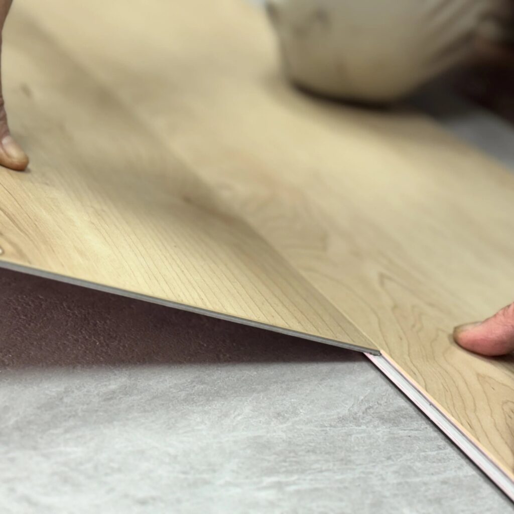 SPC Flooring Splicing Construction Seamlessly Connects